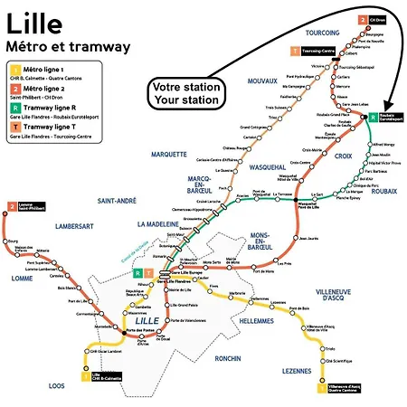 Appartamento 2 Proche Métro&tram Roubaix